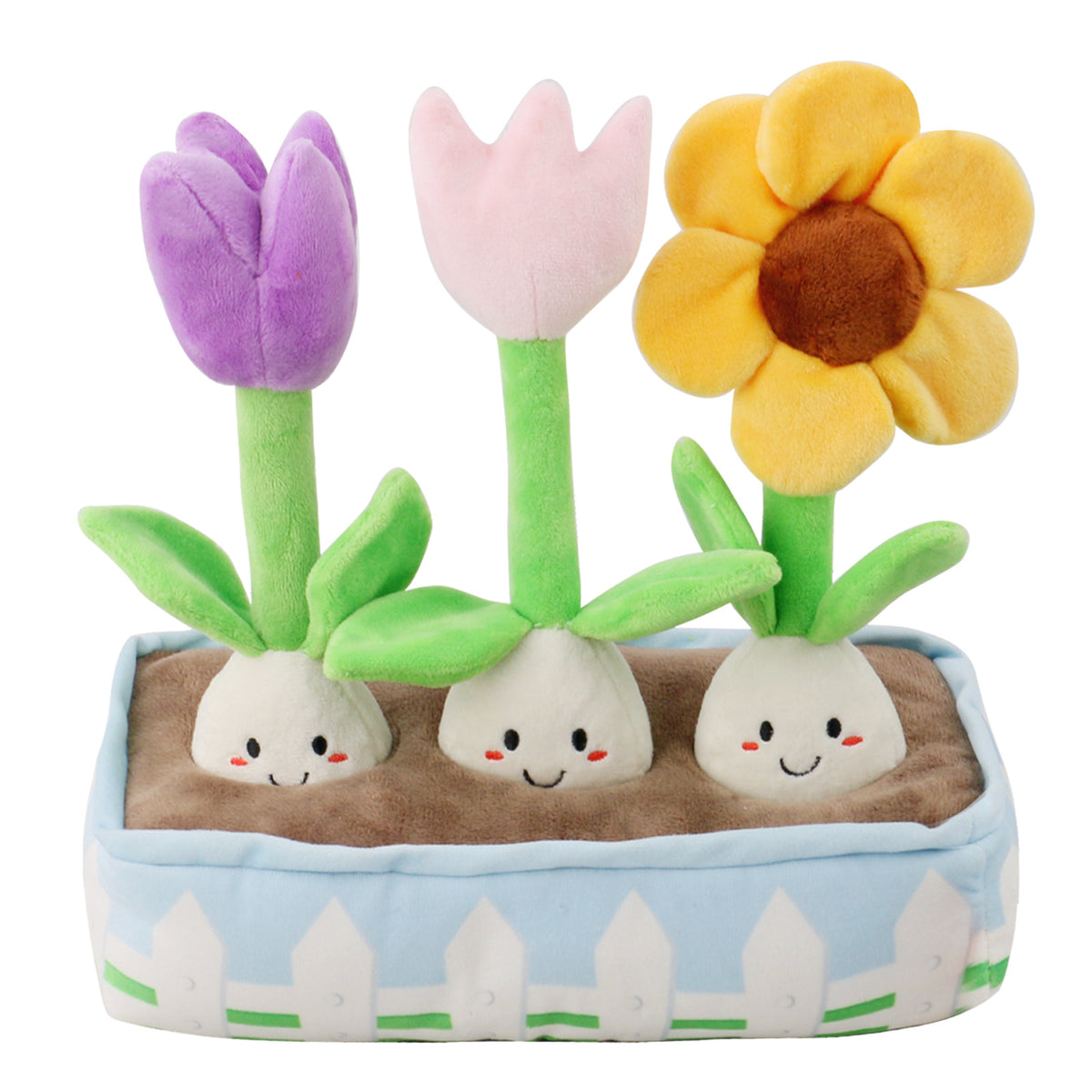 a stuffed flowers in a pot
