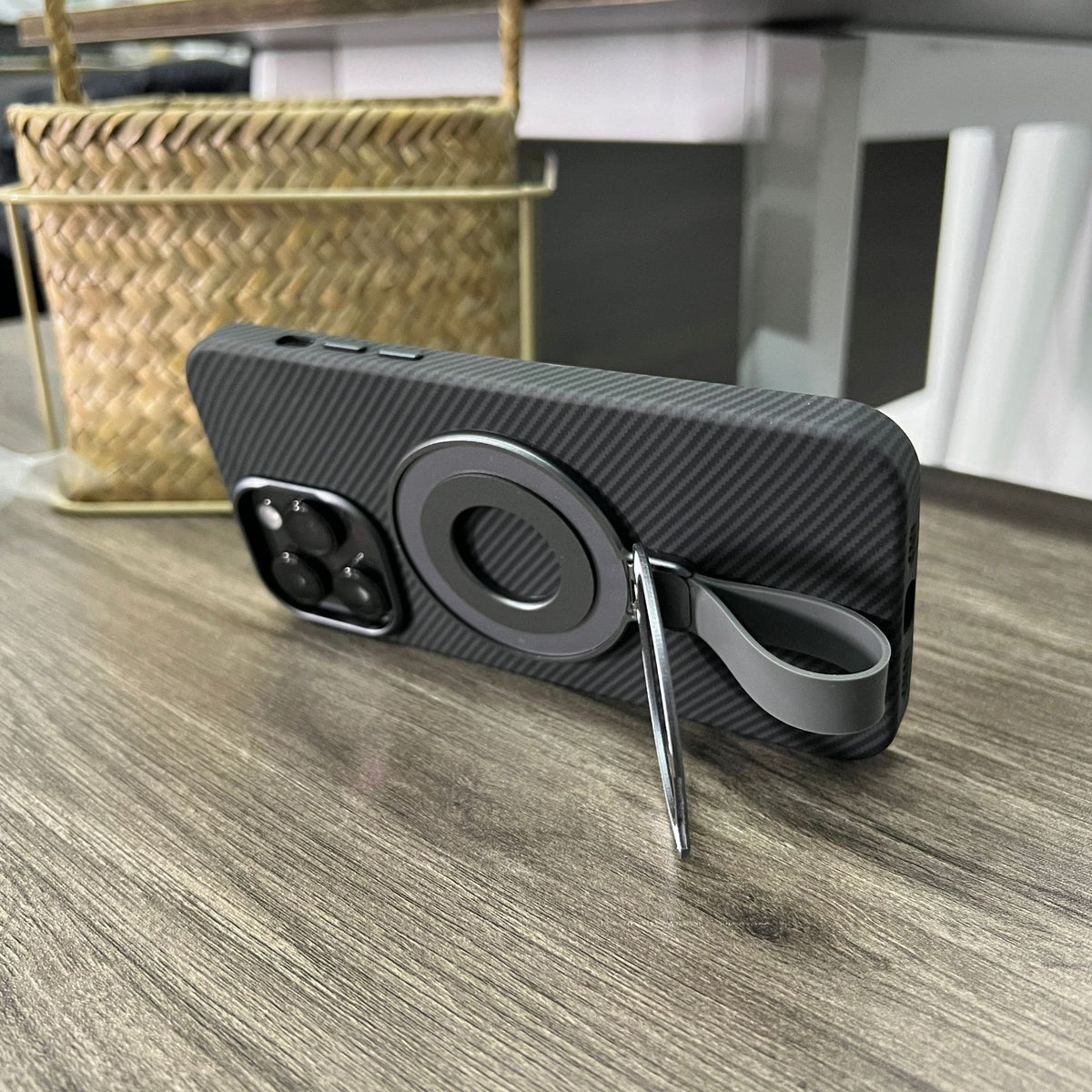 a cell phone on a table