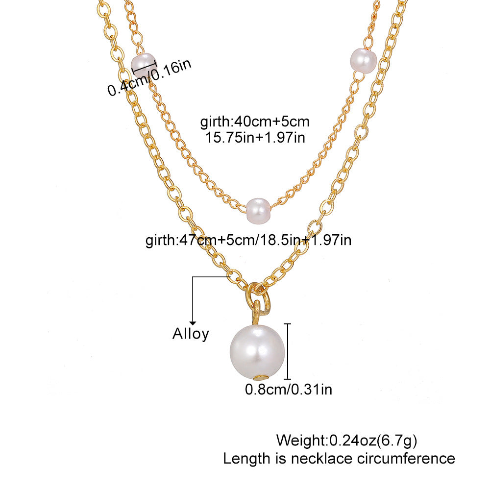 a diagram of a necklace with a pearl pendant