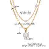 Double-Layer Pearl Tassel Necklace