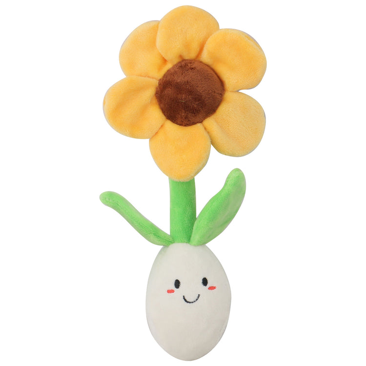 a stuffed flower with a face
