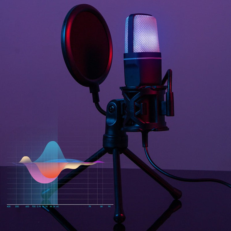 a microphone on a stand