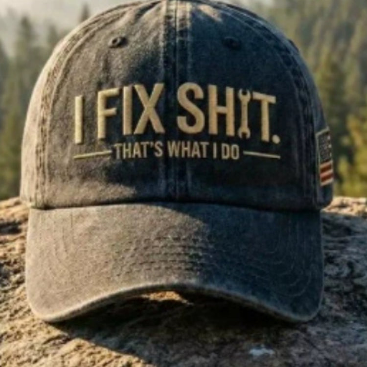 a hat on a rock