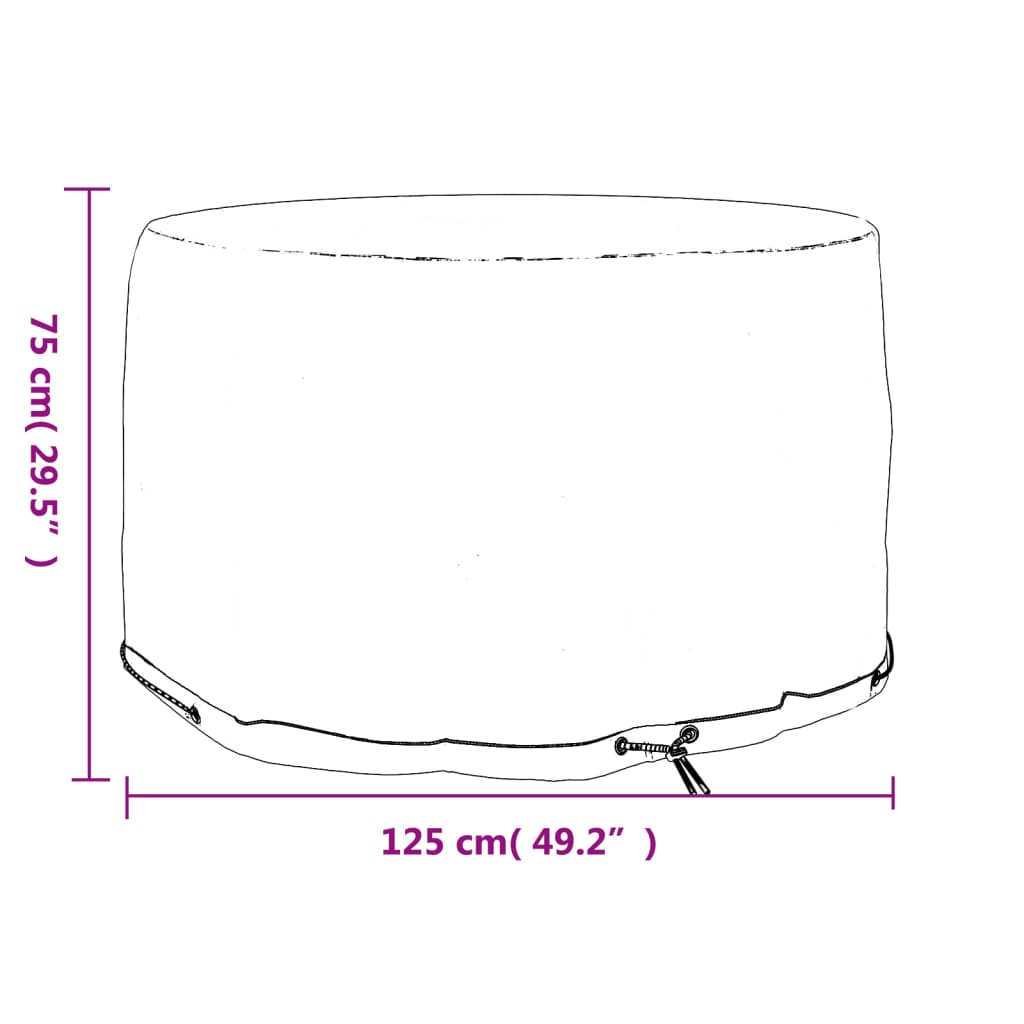 Garden Furniture Cover 6 Eyelets Ø Round   Garden Furniture Cover