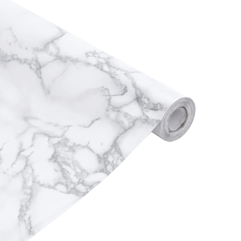 Self-Adhesive Furniture Foil Marble White PVC   Self-Adhesive Furniture Foil