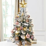22-Inch Lighted Flocked Tabletop Christmas Tree