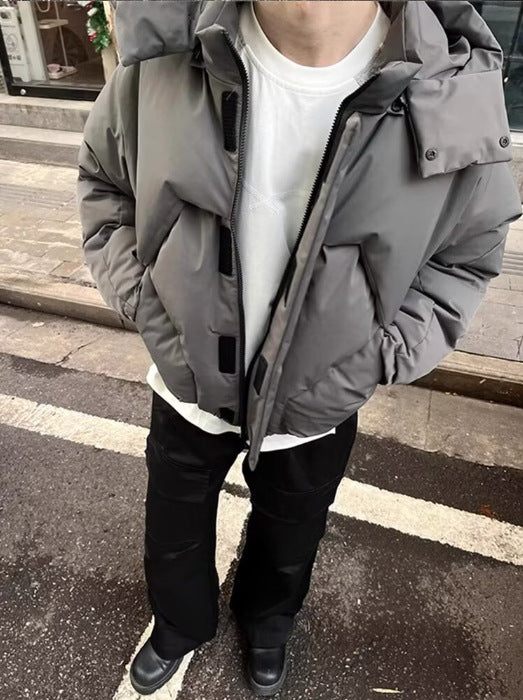 The Trend Of Young Students Wearing Loose Bread Jackets With Love