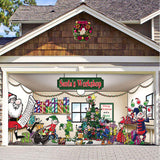 Cartoon Christmas Party Backdrop Cloth