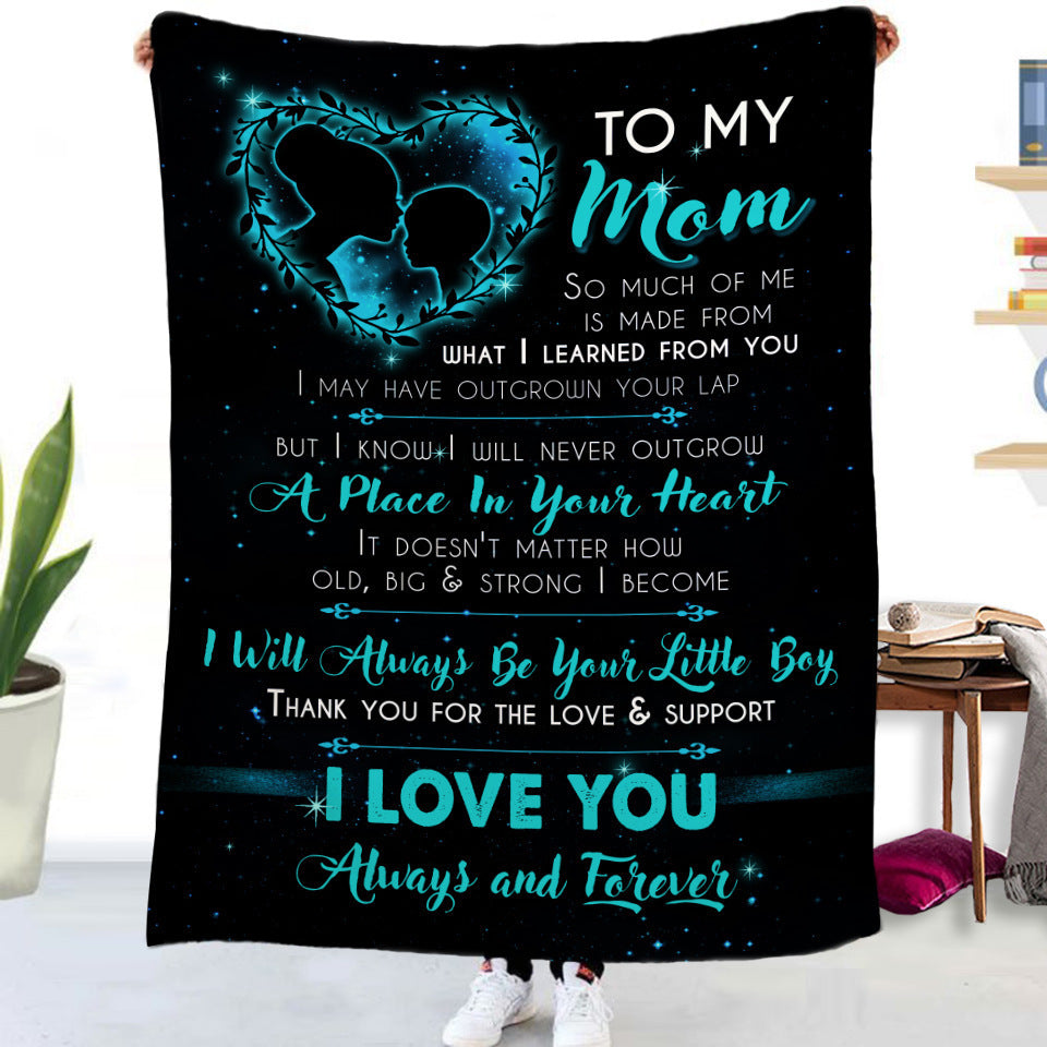 a person holding a blanket