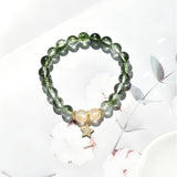 Green Crystal Flower Beaded Bracelet