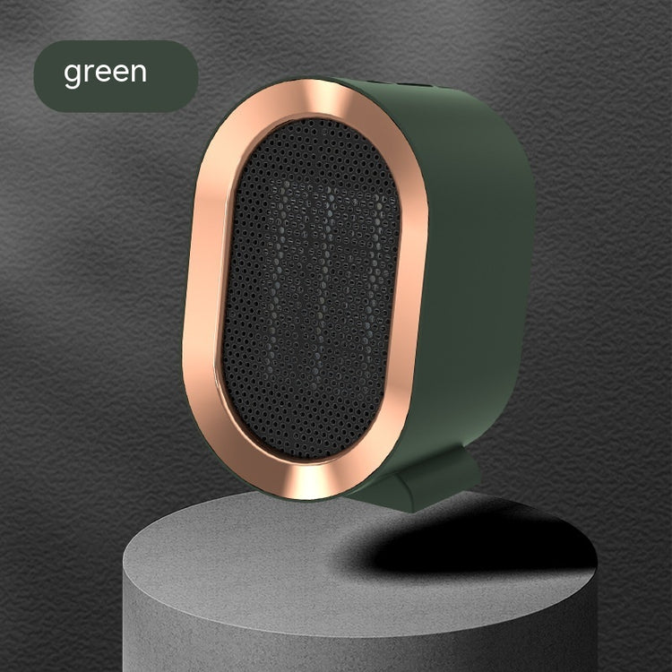 a green and gold speaker
