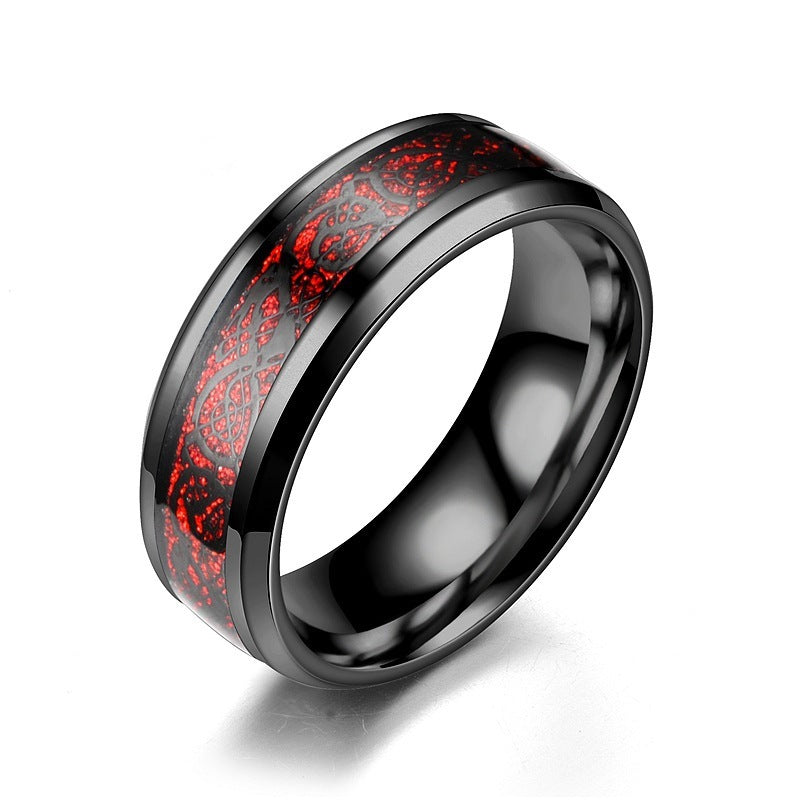 a black and red ring