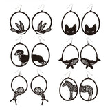 Asymmetric Animal-Shaped Acrylic Dangle Earrings