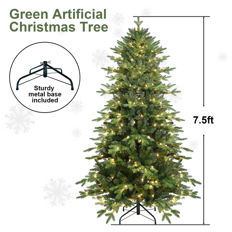 a tall artificial christmas tree with lights