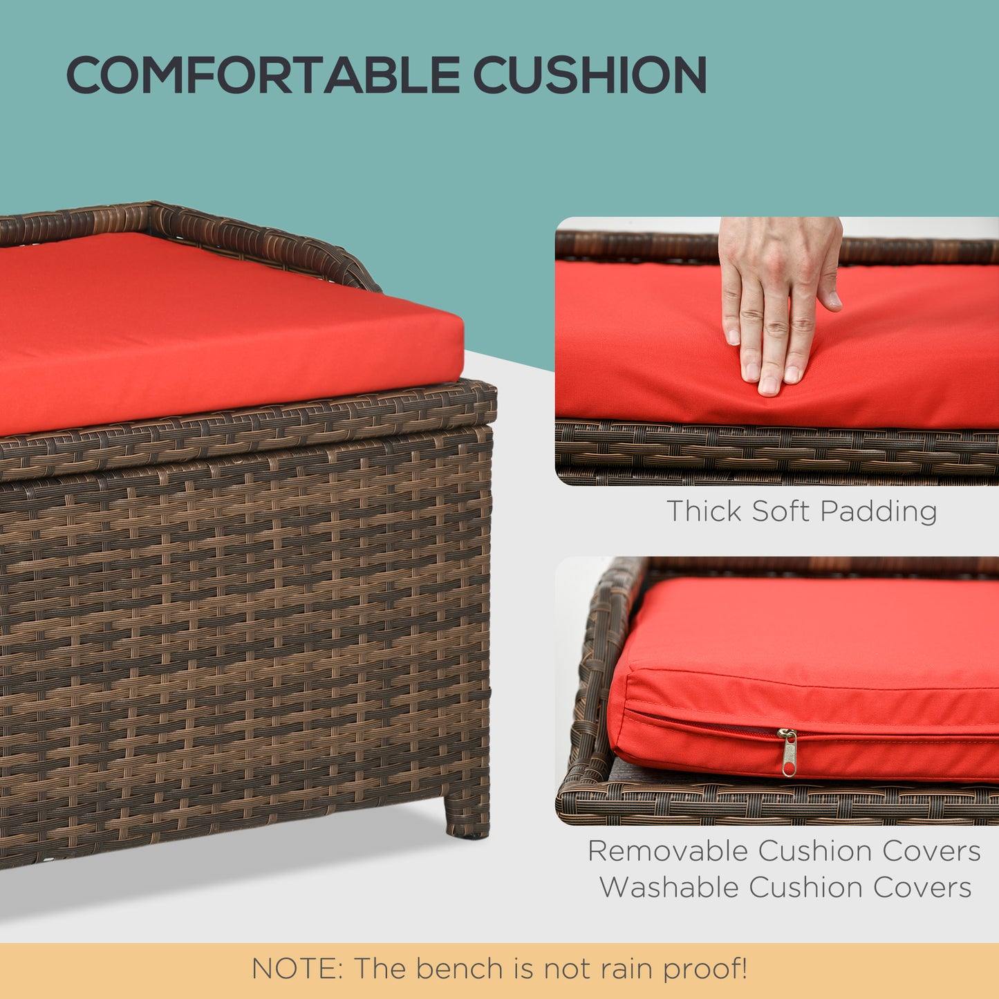 34 Gallon Outdoor Storage Bench Deck Box