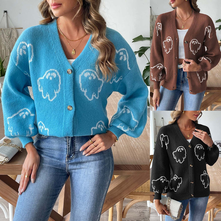 a woman wearing a sweater