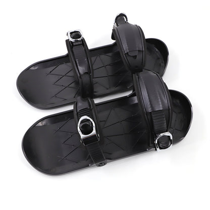 Winter Outdoor Single Sled Children Adult Free Size Mini Snowboard Shoes