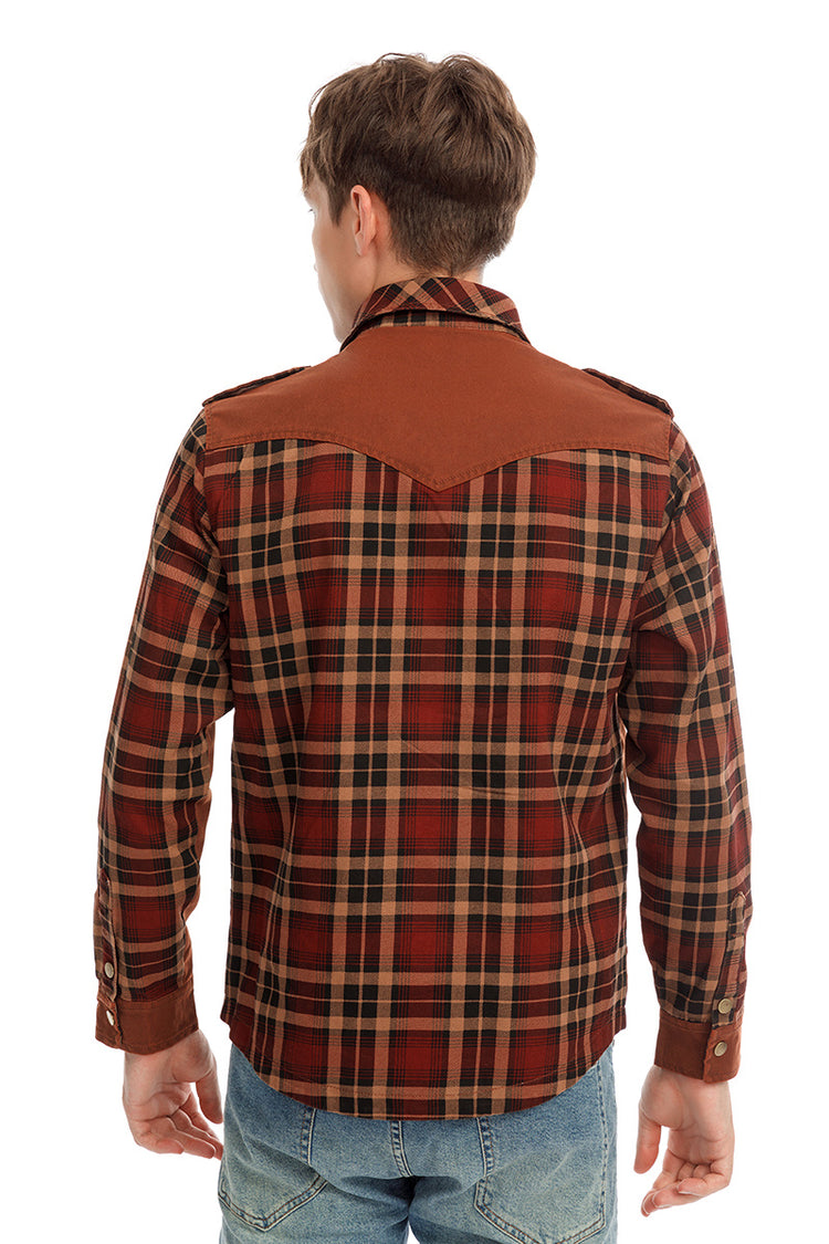 a man wearing a plaid shirt