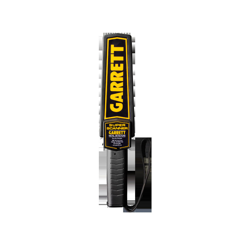 a black and yellow metal detector