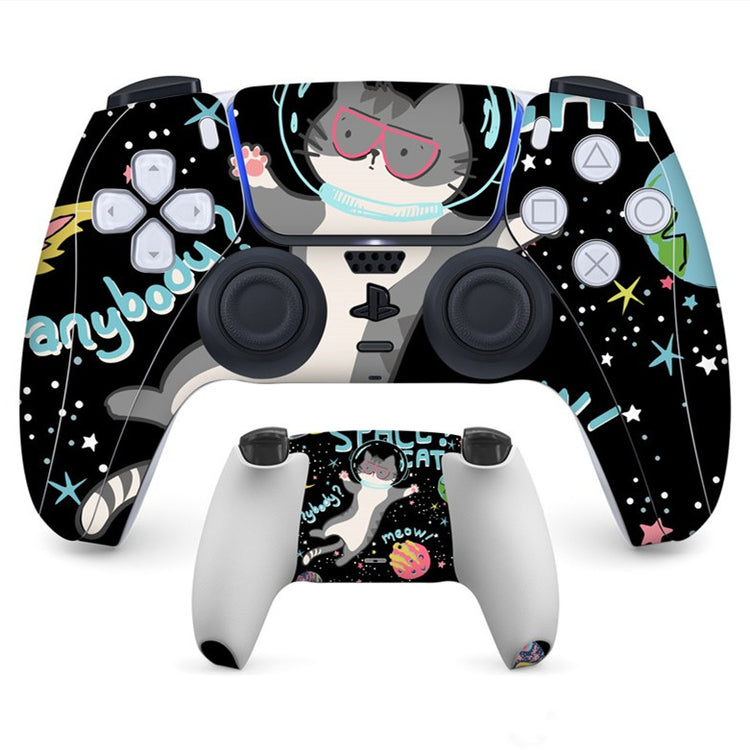 a video game controller with a sticker