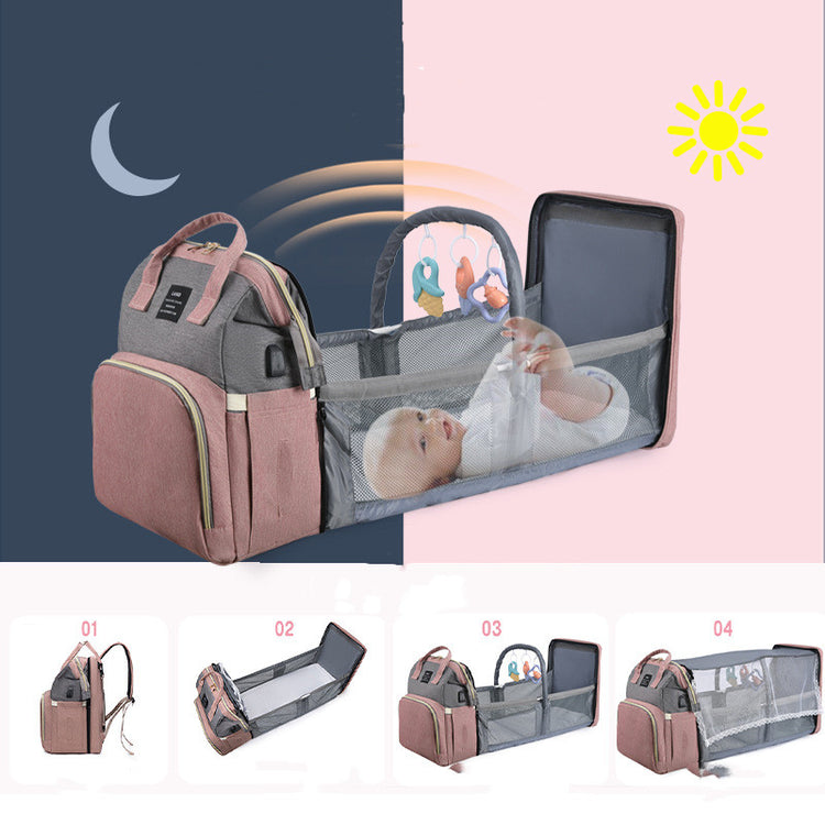 a baby in a bag