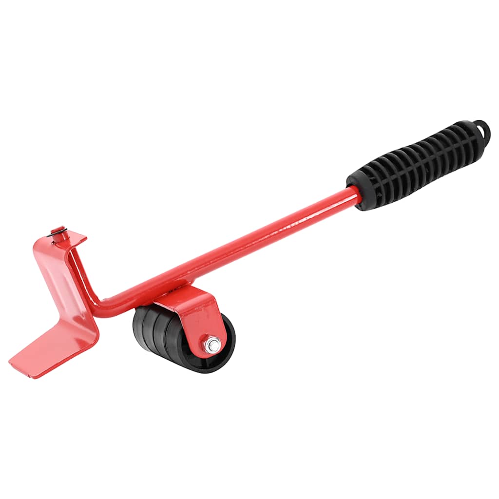 Furniture Casters, 8 Pieces with Lifters, Red, 9.8x7.5x3 cm, 150 kg