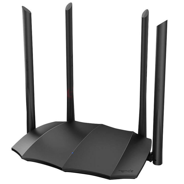 a black router with multiple antennas
