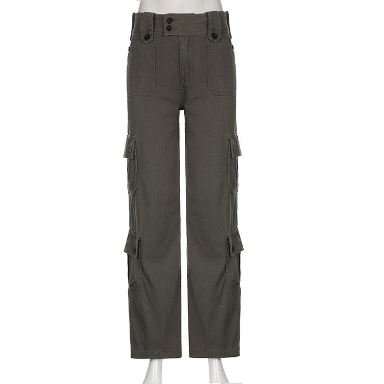 a mannequin wearing grey pants