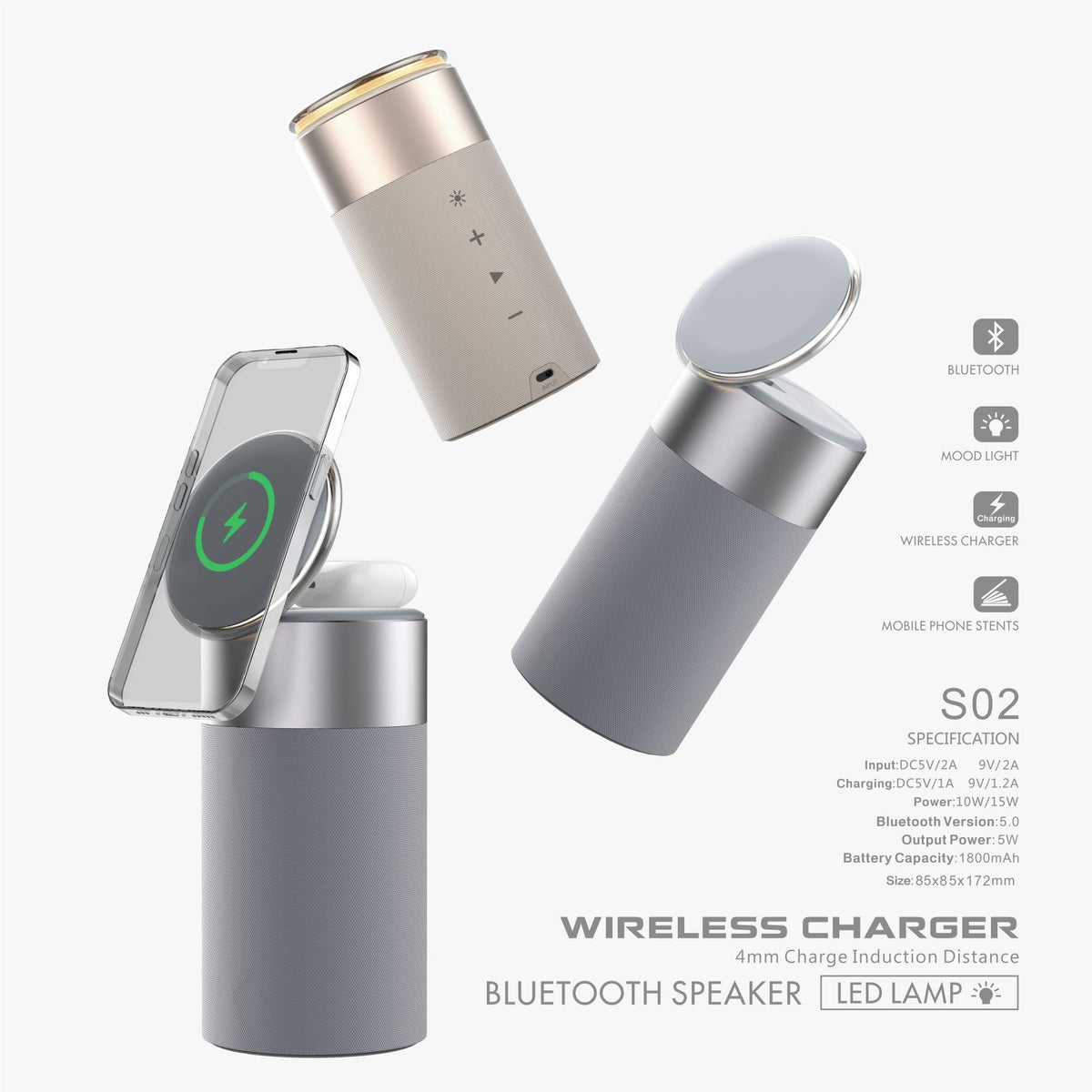 a group of wireless bluetooth speaker