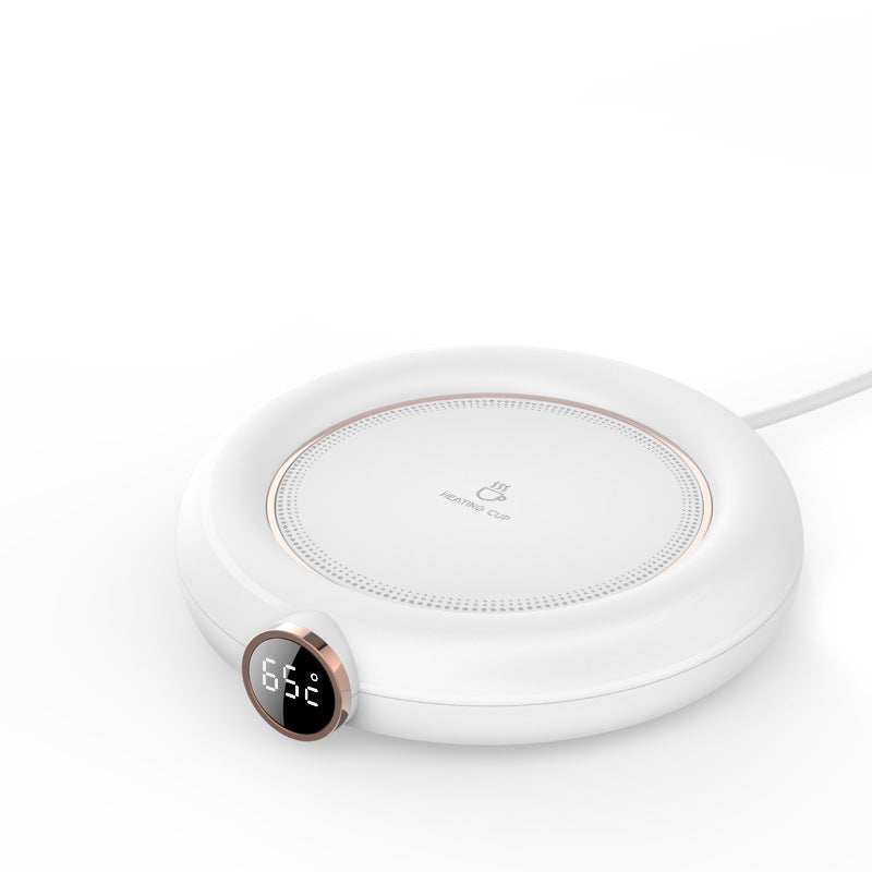 a white circular device with a digital display