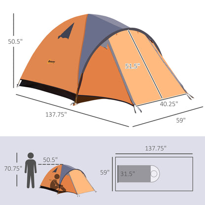 Camping Tent with Porch for 4 People