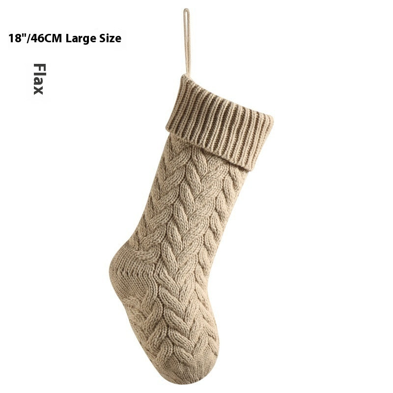 a knitted stocking from a string
