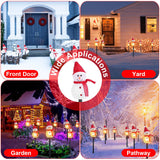 Solar-Powered Christmas Snowman Garden Stake Light