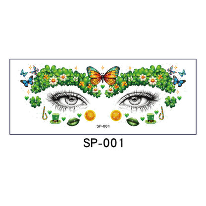 Irish Glitter Tattoo Sticker St Patrick Holiday Party