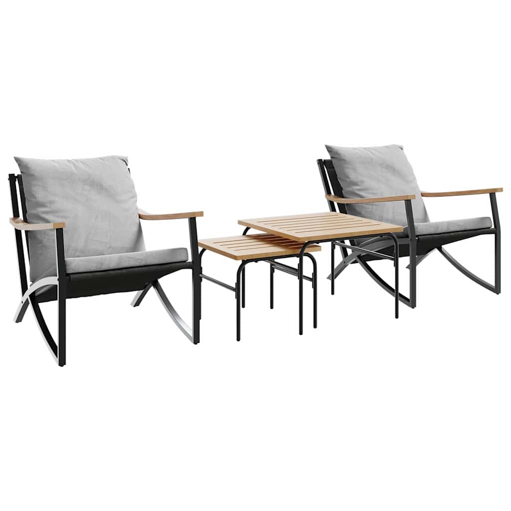 4-piece balcony furniture set with cushions,   garden bench