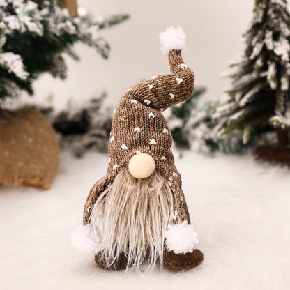 Nordic Forester Knitted Hat Sitting Doll Ornament