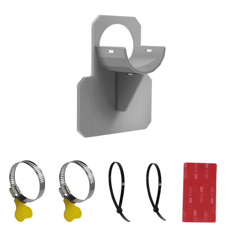 a group of objects with a red card and a red tag
