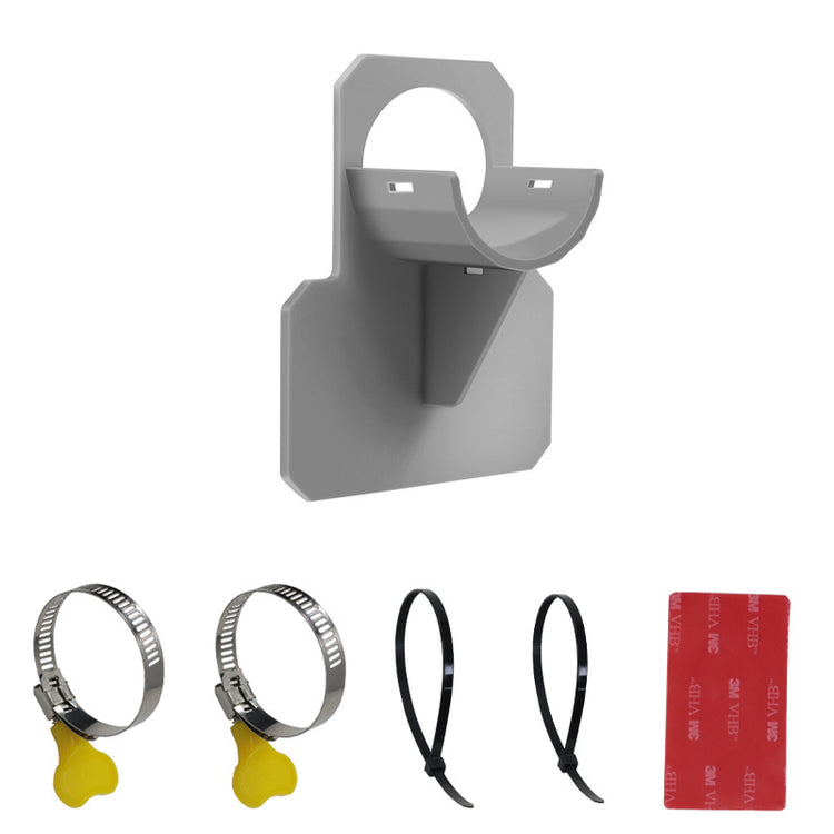 a group of objects with a red card and a red tag