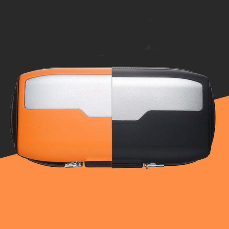 a black and orange case