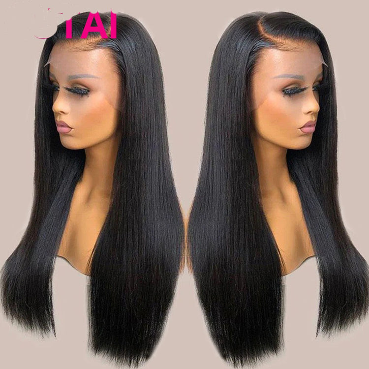 a mannequin head with long hair