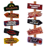 Set of 10 Printed Halloween Paper Signs