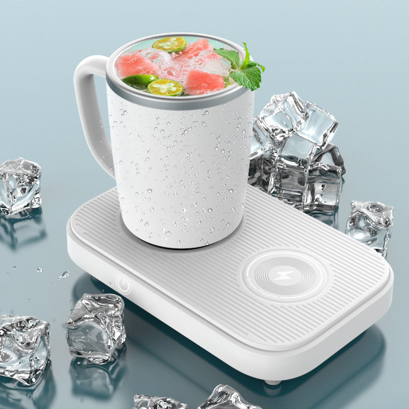 a cup with watermelon and jalapeno on a phone