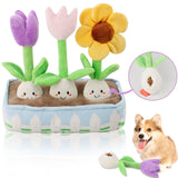 Sound-Emitting Plush Flower Dog Toy