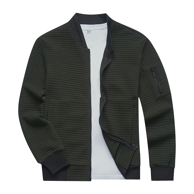 a jacket with a white shirt