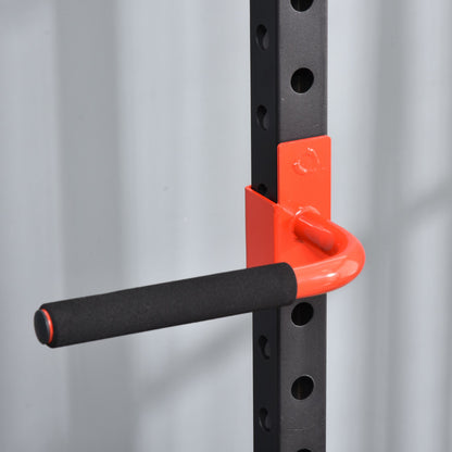 Adjustable Power Tower Dip Station Pull Up Bar Squat Rack Power Cage At Home Workout Equipment