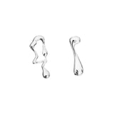 Asymmetric Sculptural Lava-Style Earrings