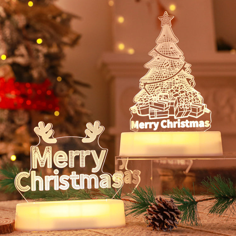 a lit up christmas decorations
