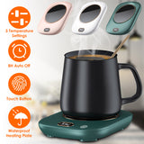 Electric Mug Warmer with 3 Temperature Settings and Auto Shutoff