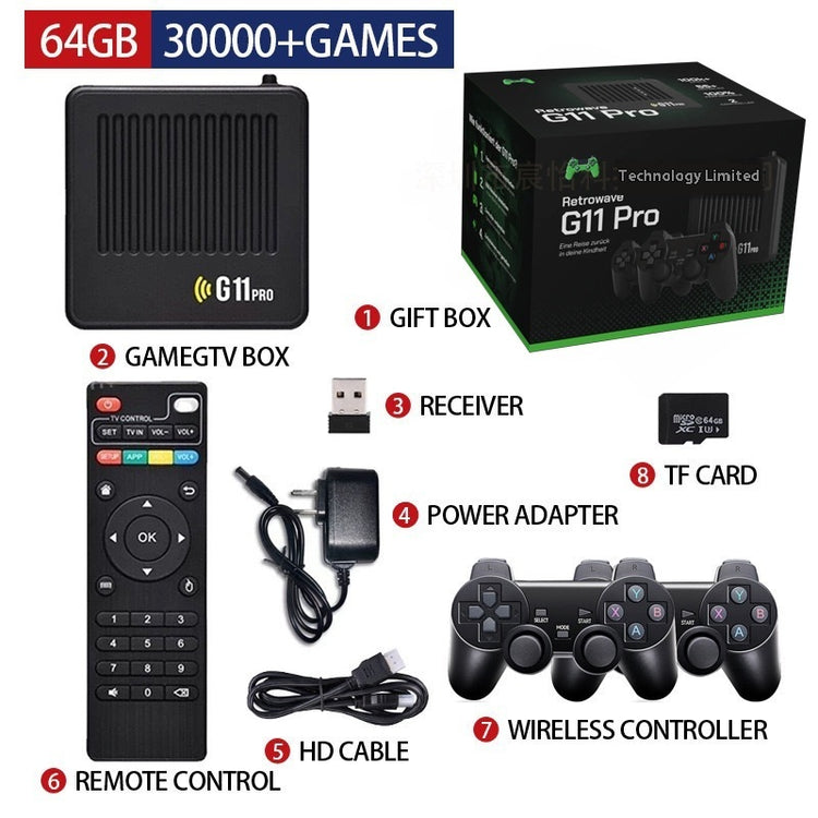 a black box with a remote control and a box with buttons