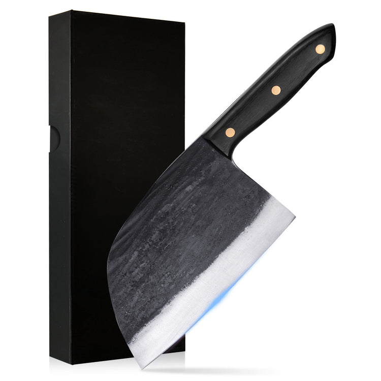 a knife next to a box